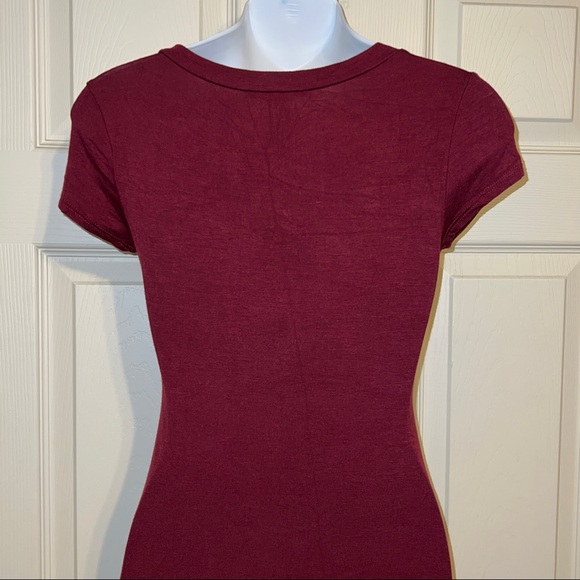 Wine color mini dress S - Picture 8 of 13